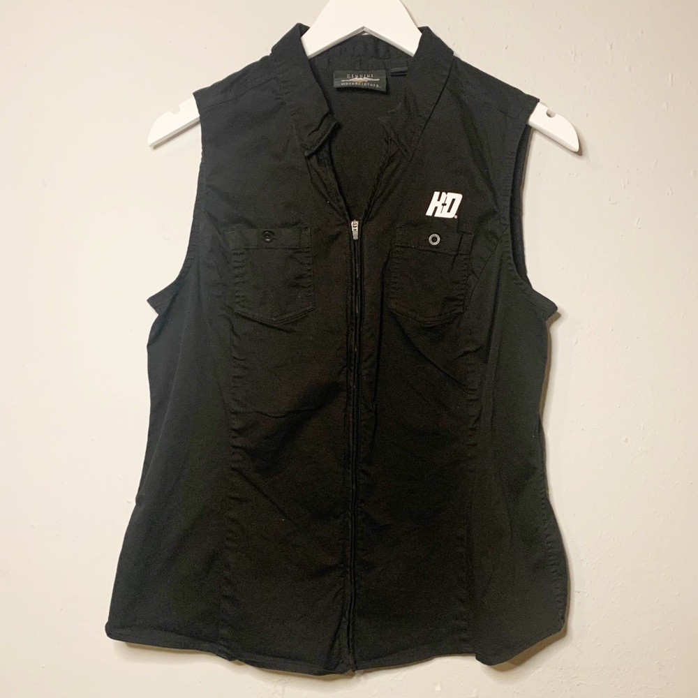 Harley Davidson Zip Up Halter Top